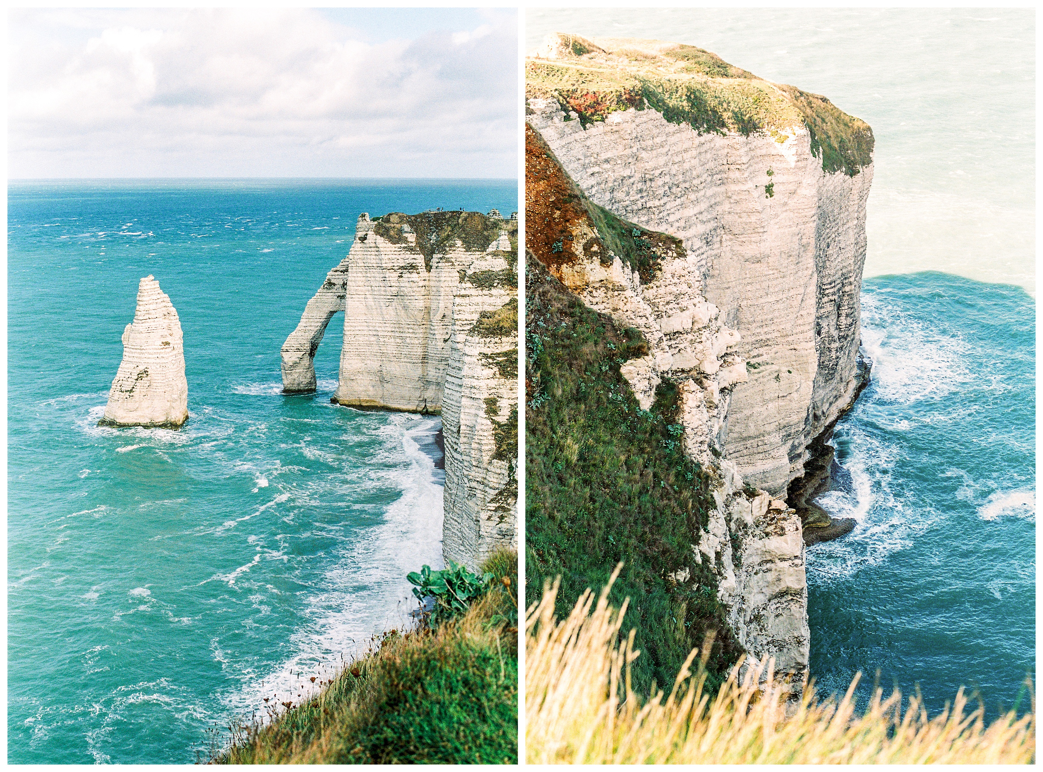 the famous "elephant white cliff in etretat, normandy, france