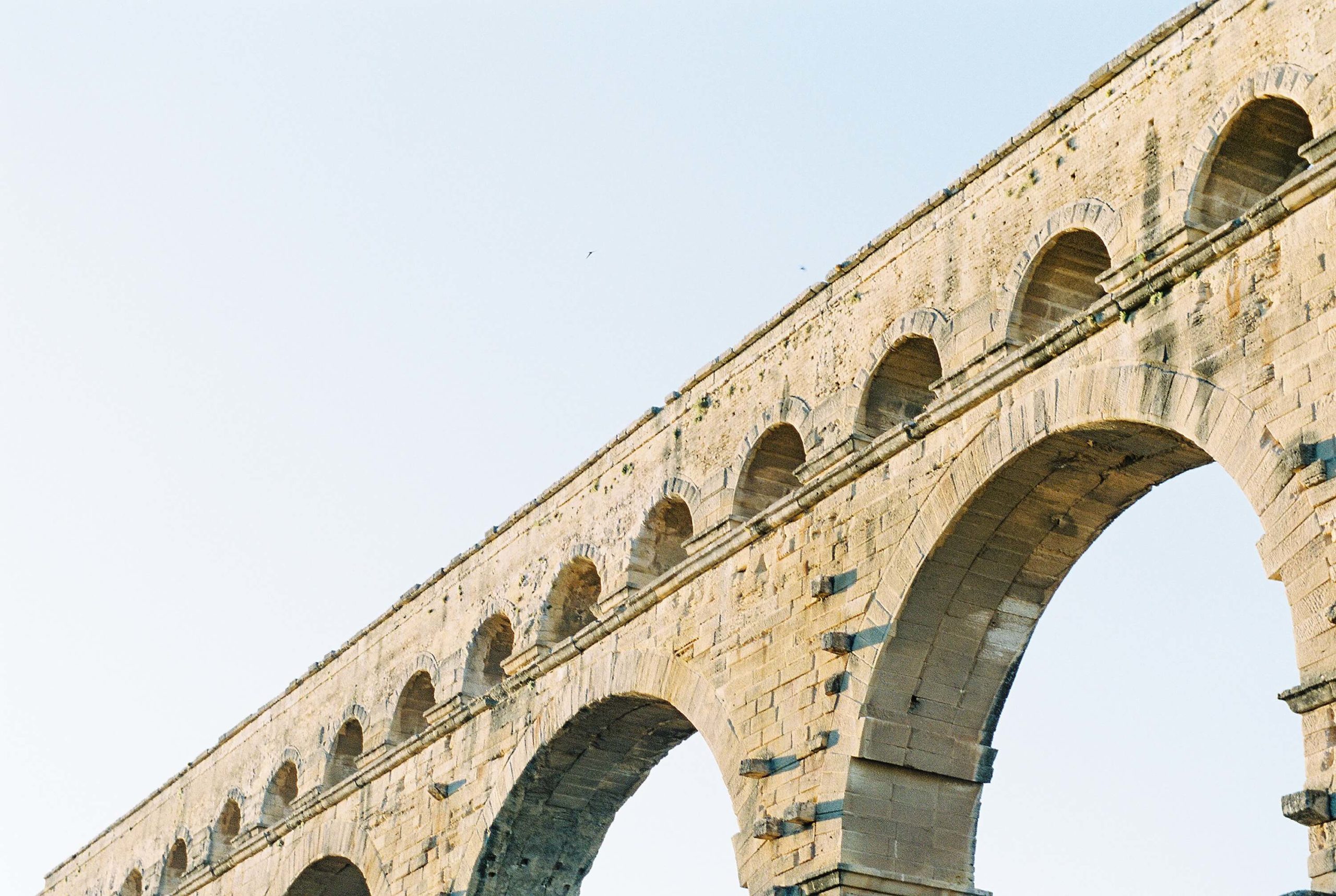 pont du gard in nîmes, in the alpilles region of provence france