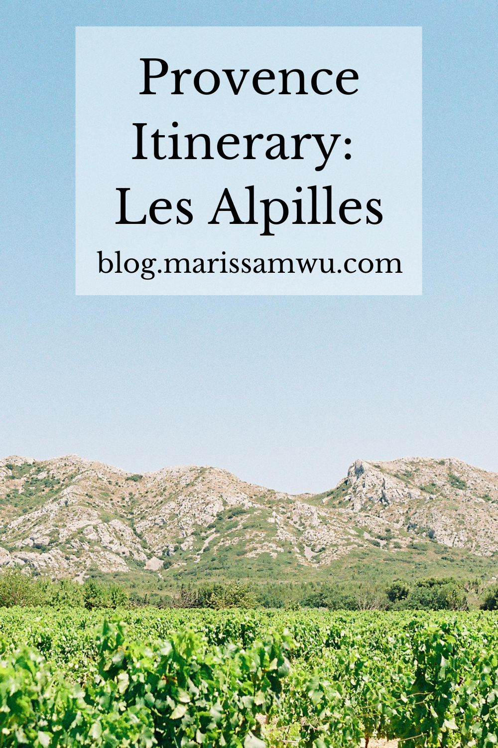 alpilles mountains at Le Mas de la Dame in Provence 